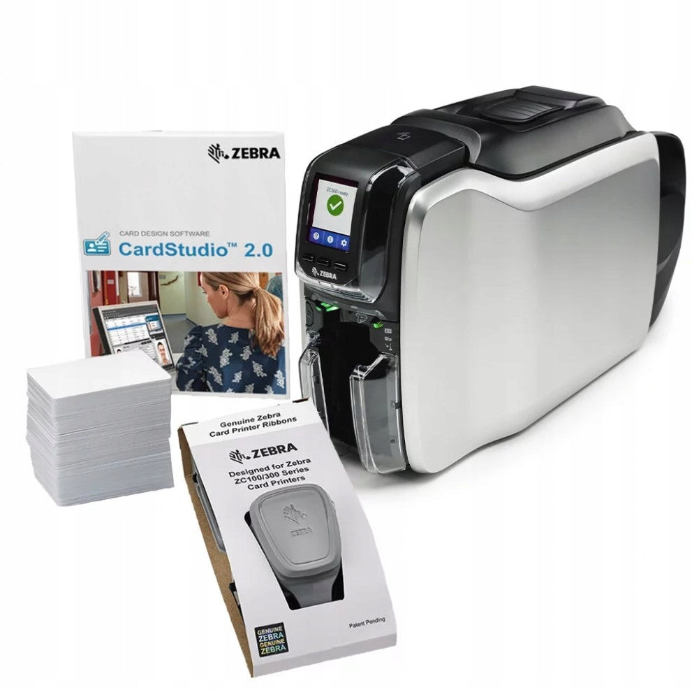 Plastic card printer Zebra ZC300, set