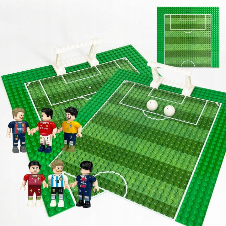 Plastic football stadium building blocks with figurines and bracelet Manufacturer code JT0014