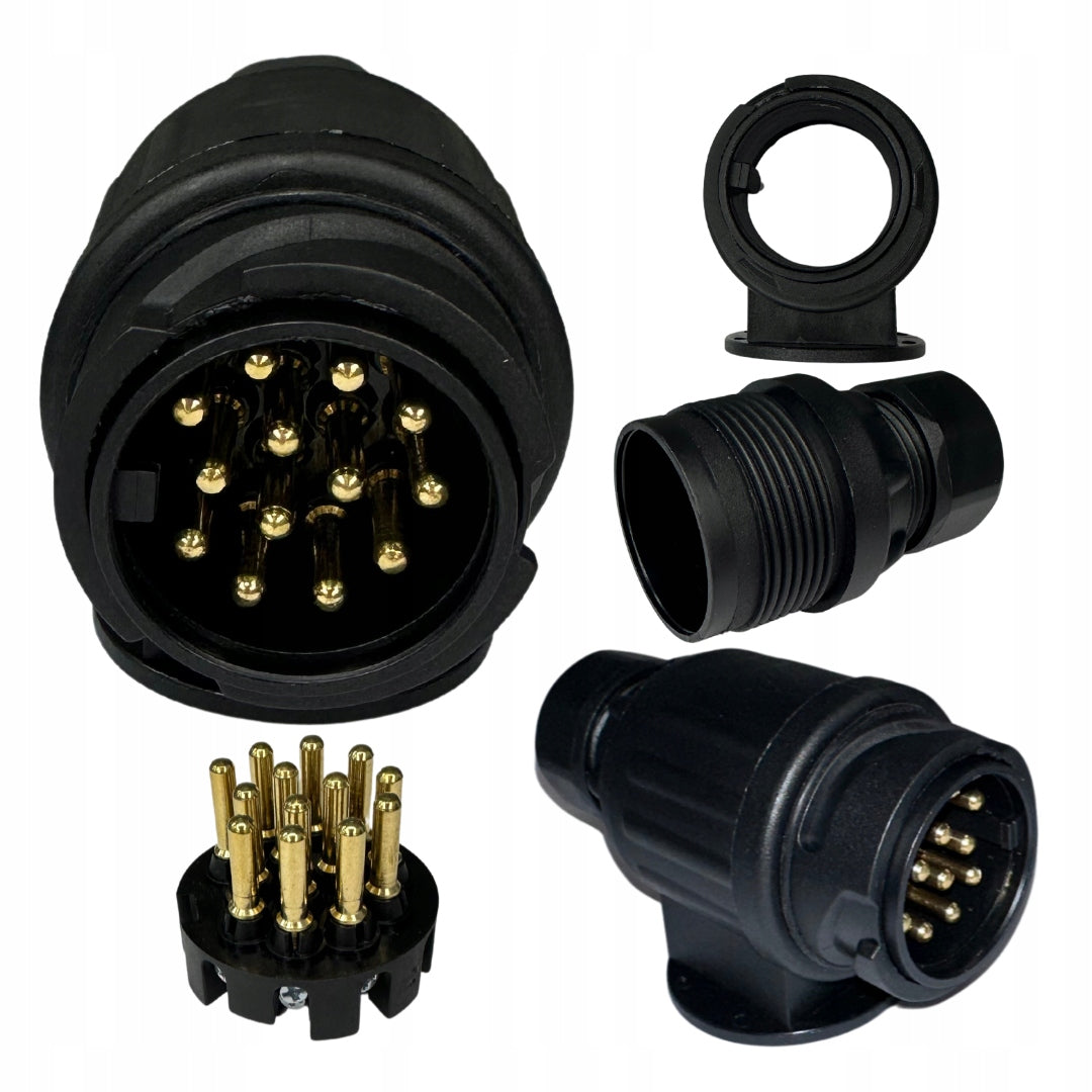 Plastic plug trailer 13 pin twisted socket 13/12V