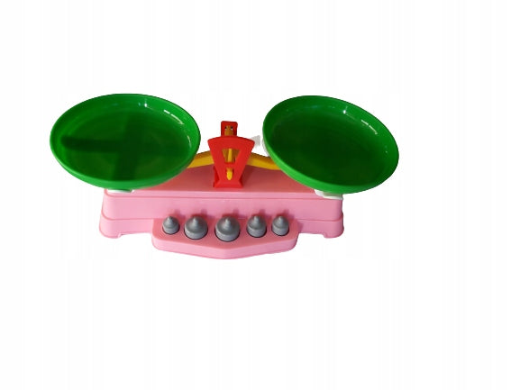 Plastic scale, colorful, with weights