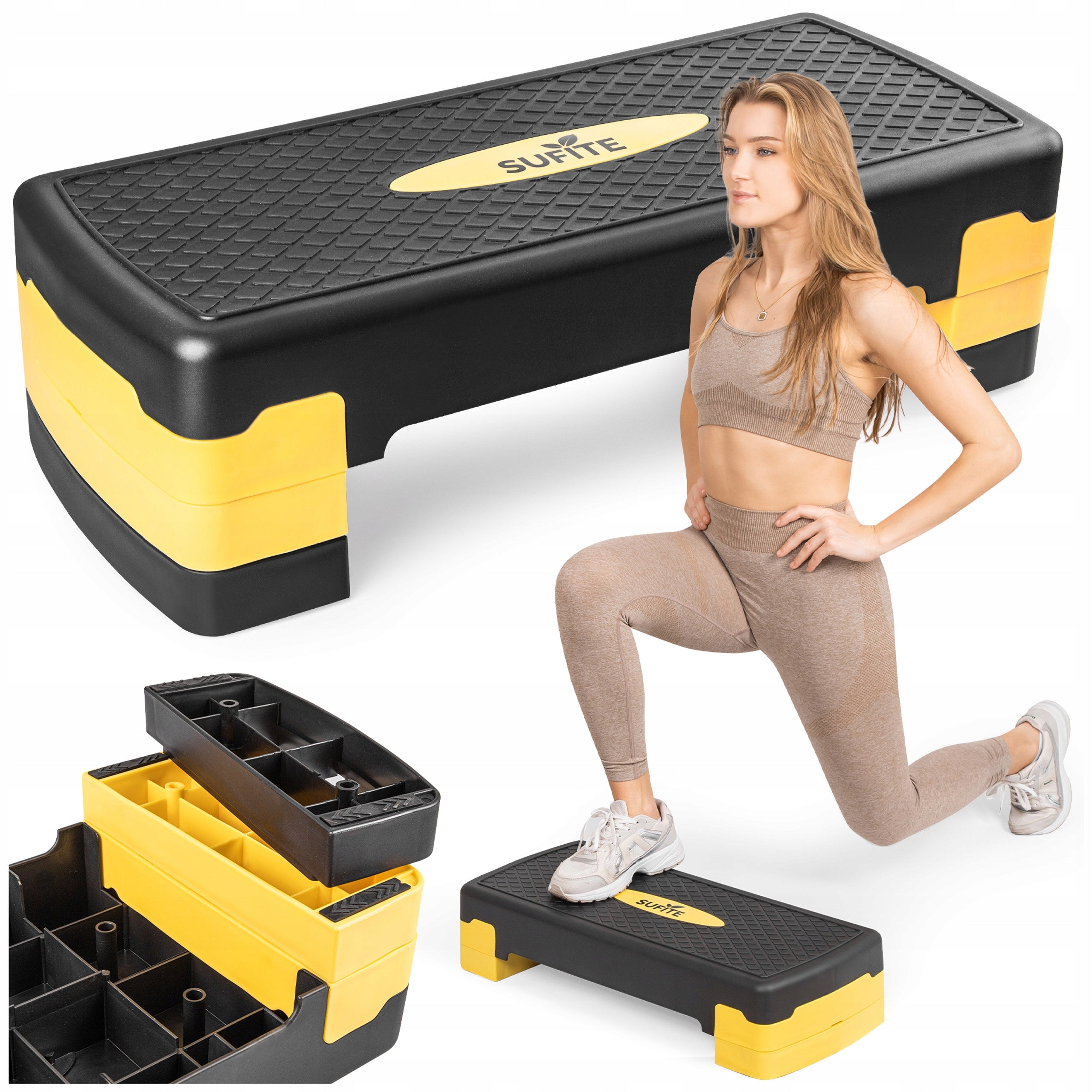 Platfroma for steppe SUFITE for aerobics exercises adjustable 2 fitness levels