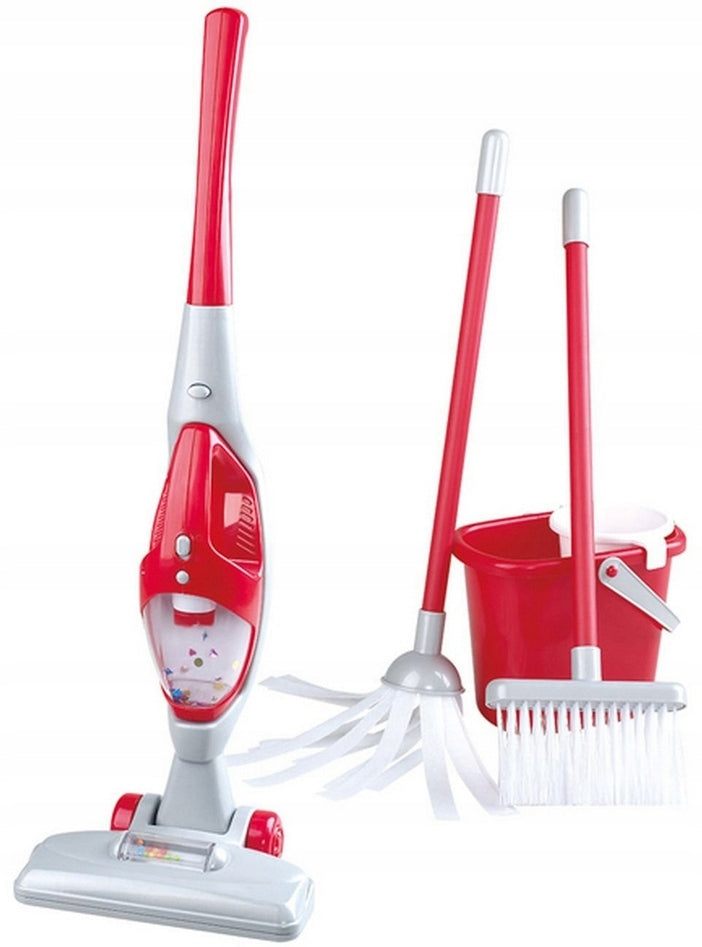 Playgo LARGE Cleaning Kit with BATTERY Operated Vacuum Cleaner 6 Elements 2+ Brand PlayGo Toys