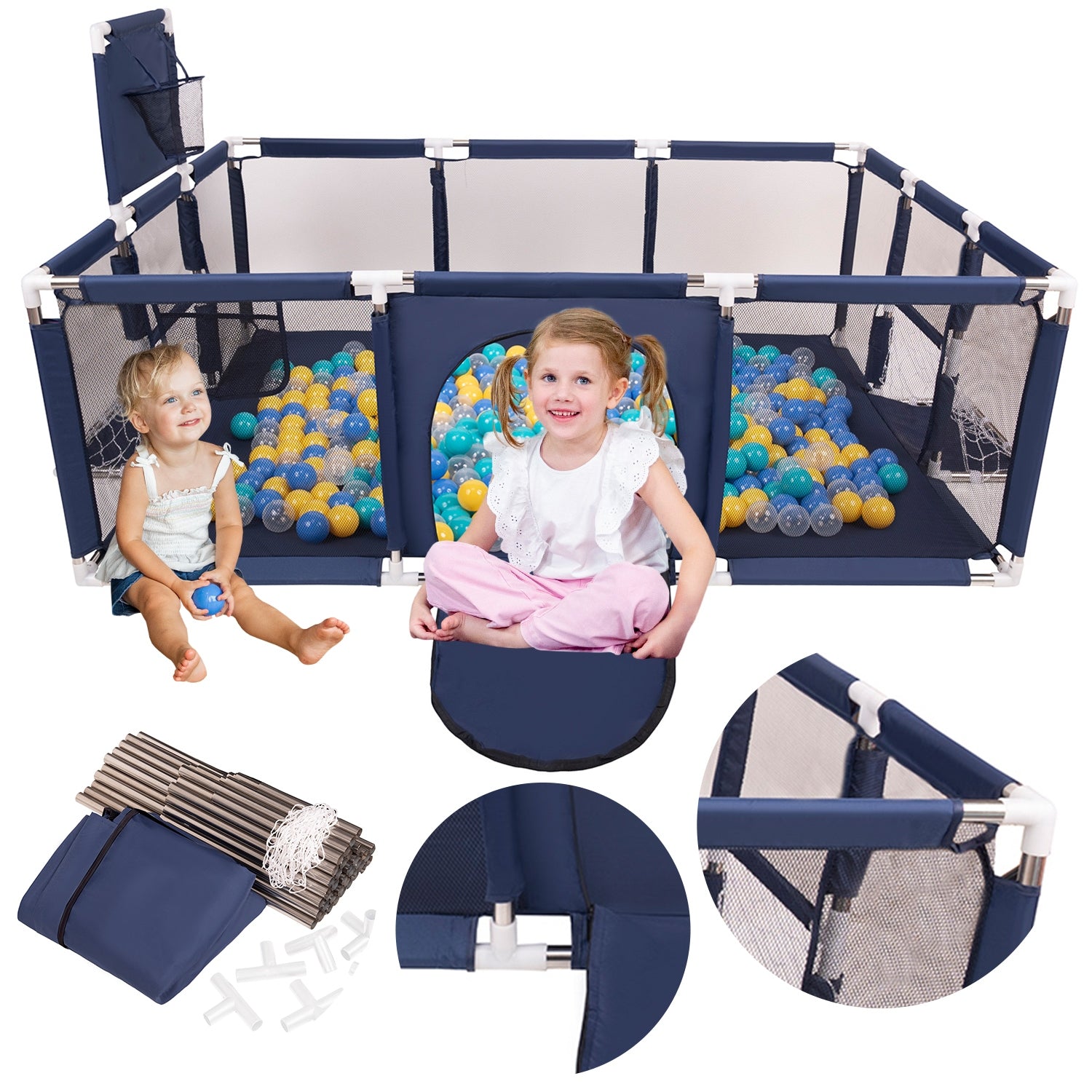 Playpen Children's Playground Basket Goals 200 balls BO-100X