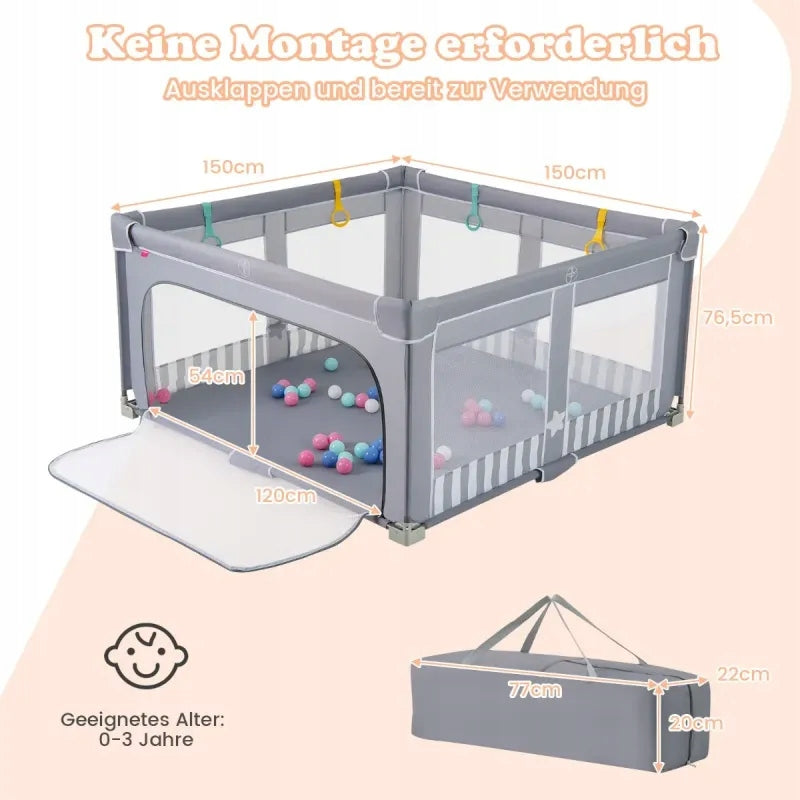 Playpen Costway UY10120HS 150 x 150 cm UY10120HS Manufacturer code UY10120HS