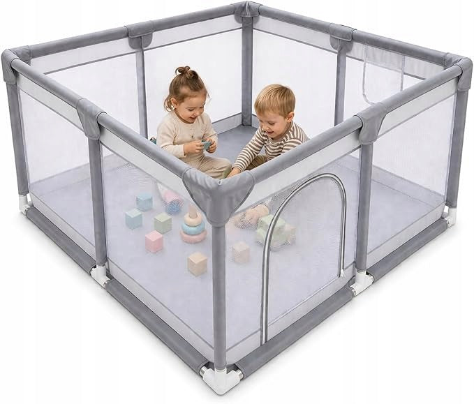 Playpen For Children Folding 120x120cm With Mesh And Opening Entrance