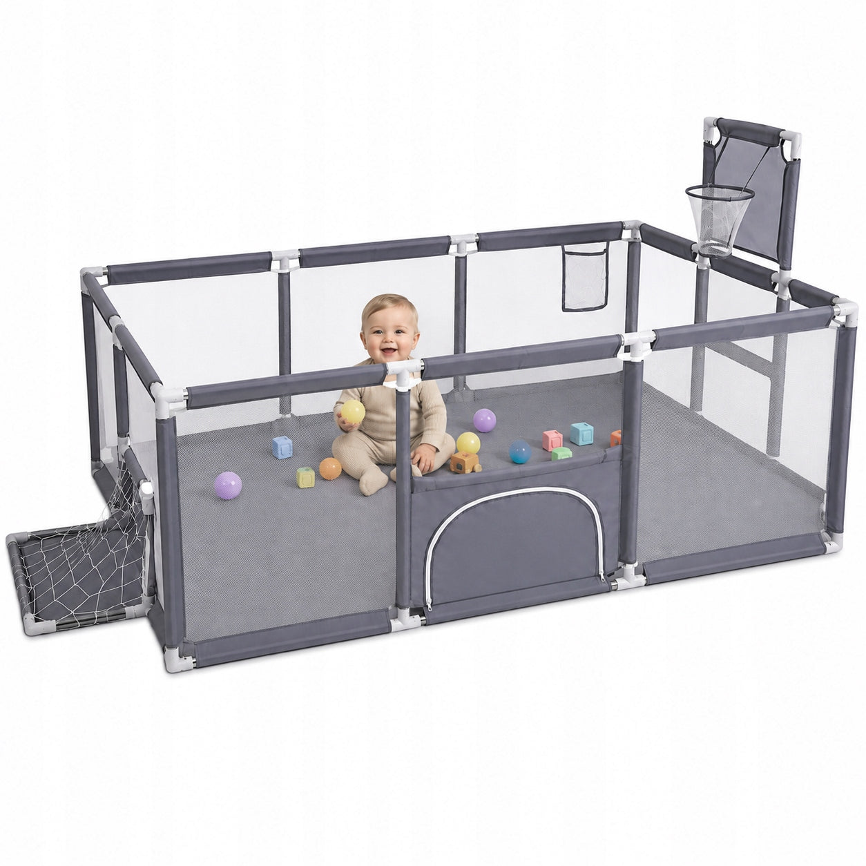 Playpen for child basket football goal square toys children's + Dry Pool