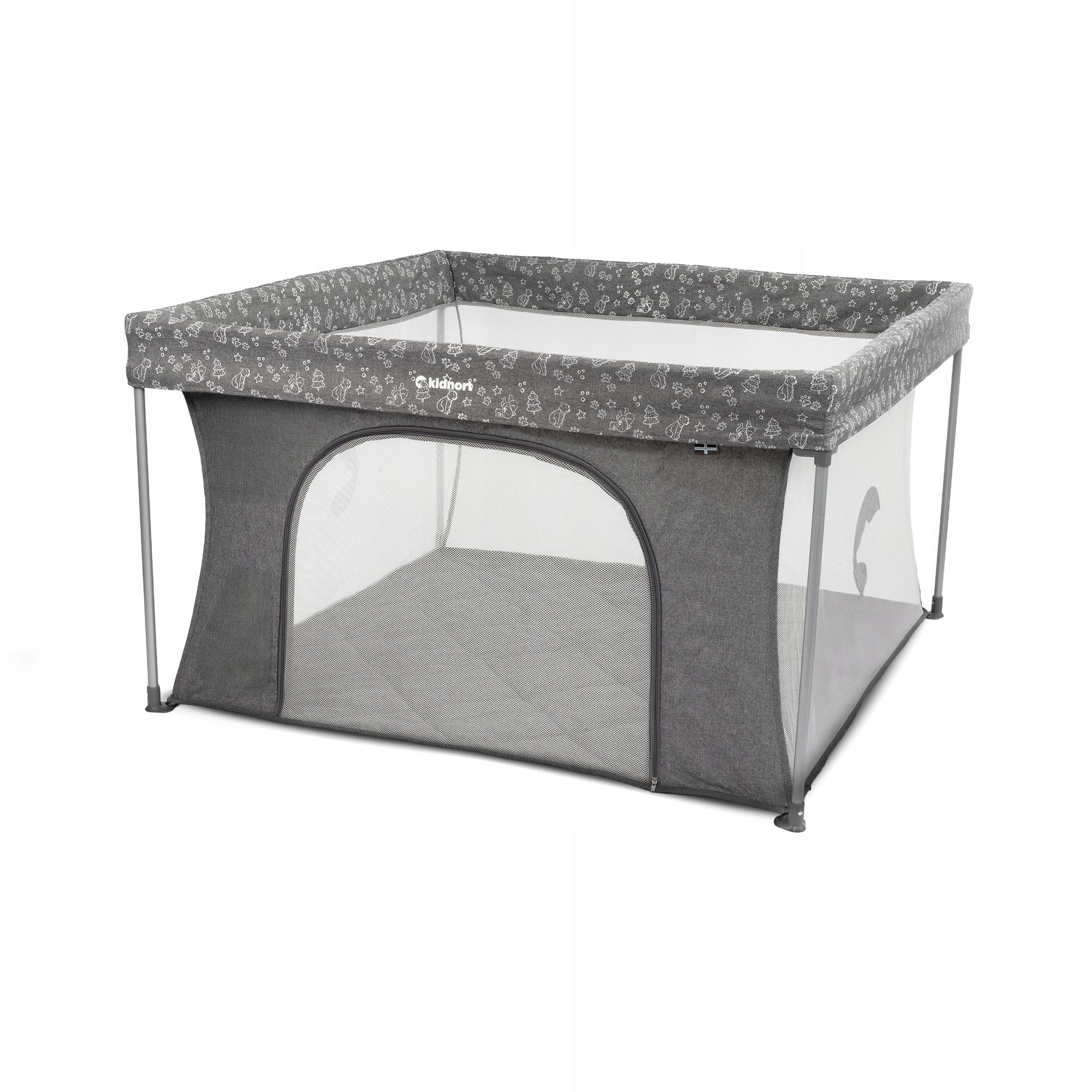Playpen for children 126 x126 cm Snøen light grey, dry pool EAN (GTIN) 5902983640370