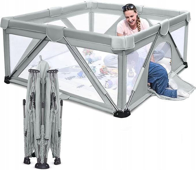 Playpen for children mat gate 120 x 160 x 68 cm tourist