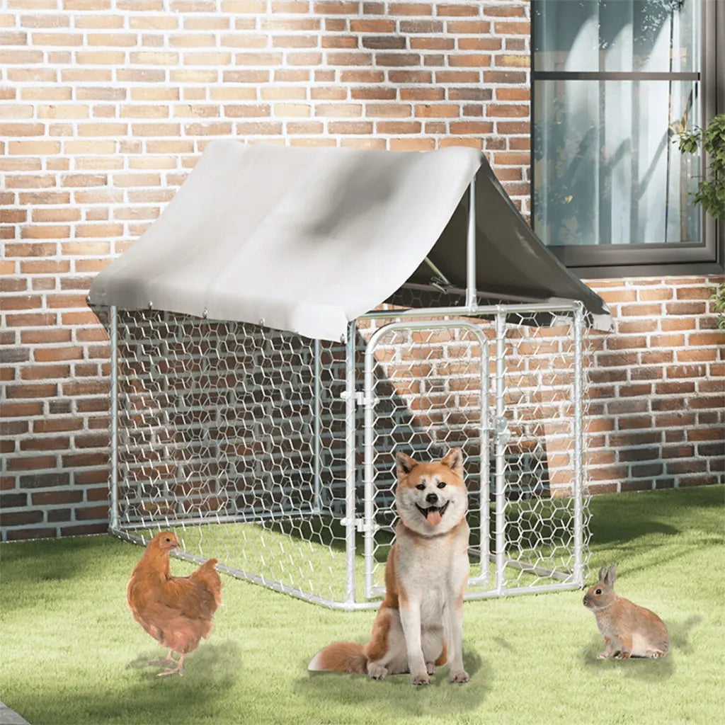 Playpen for dog with roof, 200 x 100 x 150 cm Brand VidaXL