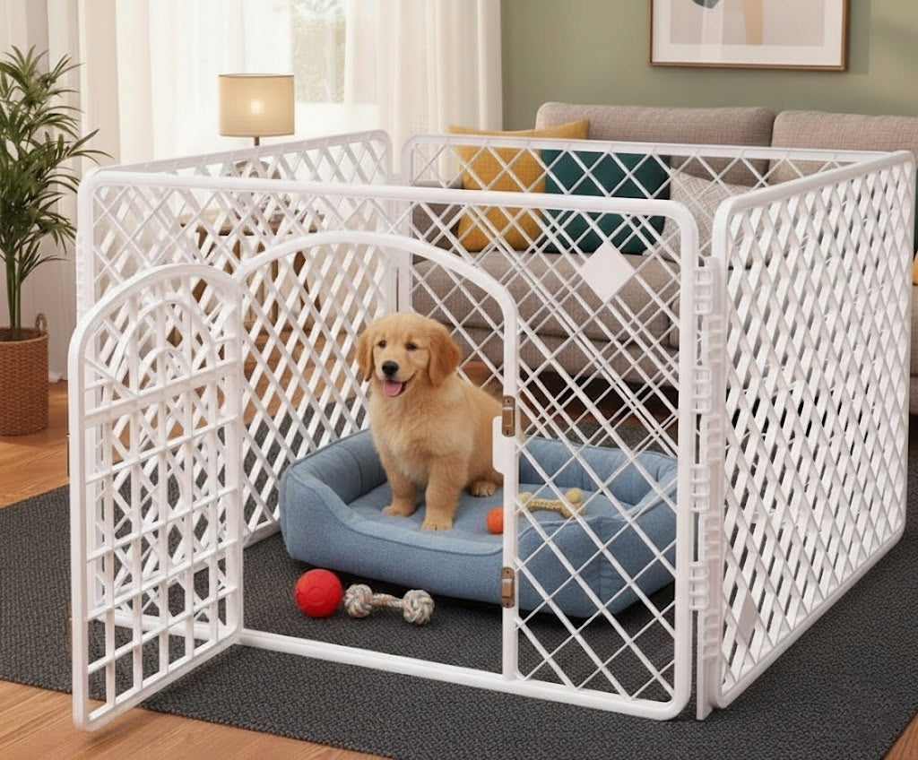 Playpen for puppies Dog enclosure WHITE (I220) Brand no brand