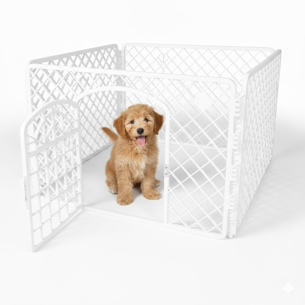 Playpen for puppies Dog enclosure WHITE (I220)