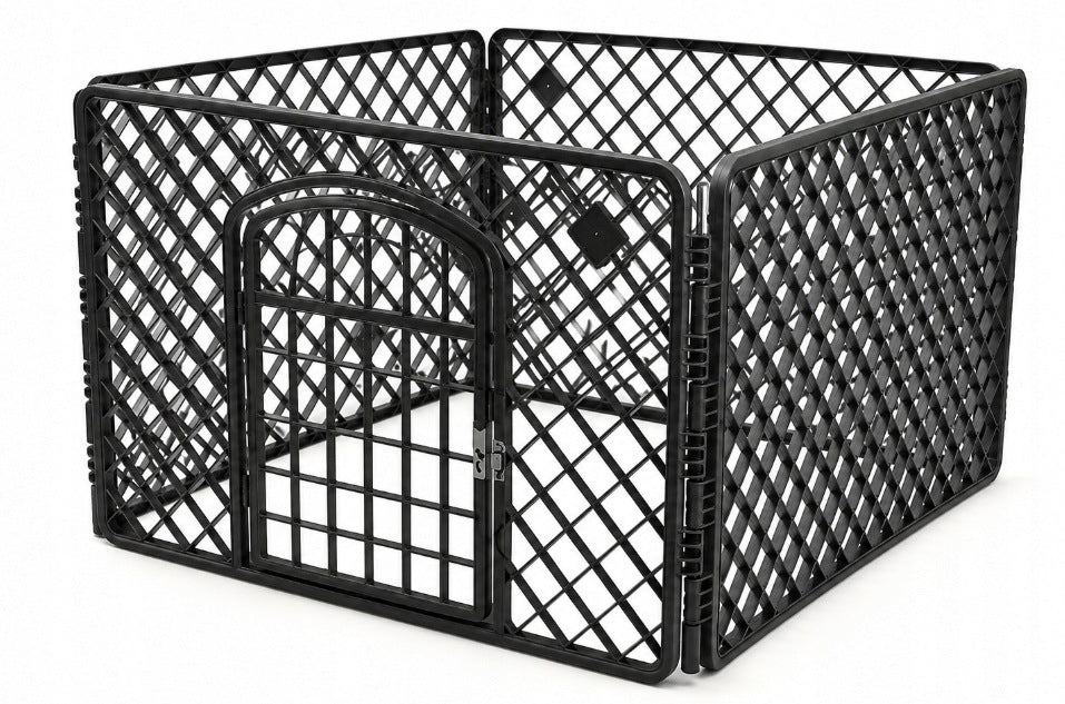 Playpen for puppy dog and other animals 90x90x60 solid black