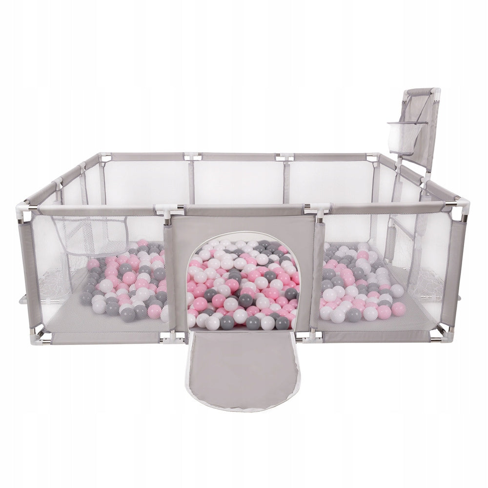 Playpen grey Children's Field Basket Goals 100 balls
