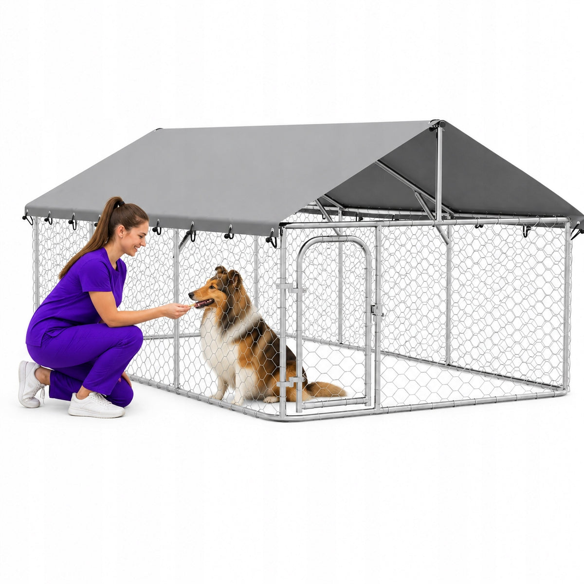 Playpen with roof for dog, 400x200x150 cm Manufacturer code 171499
