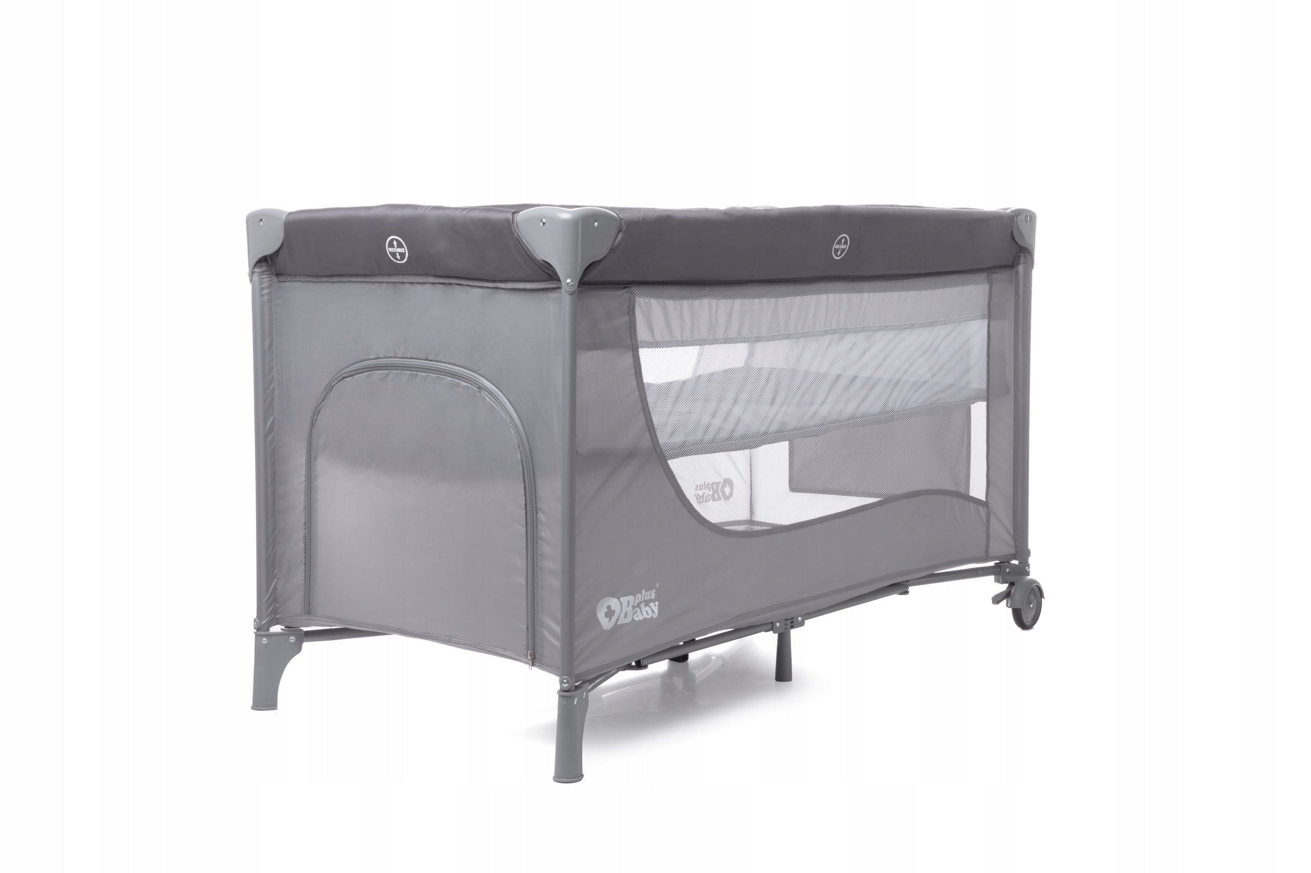 PlusBaby Two-Tier Travel Cot Grey