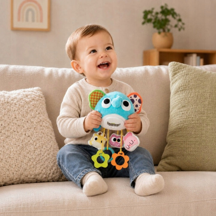 Plush Elephant Plush Toy SOUND Interactive Hugging Music TEETHERS Manufacturer code 56300