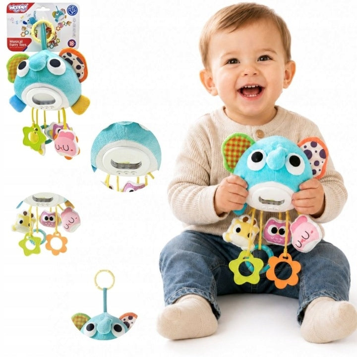 Plush Elephant Plush Toy SOUND Interactive Hugging Music TEETHERS