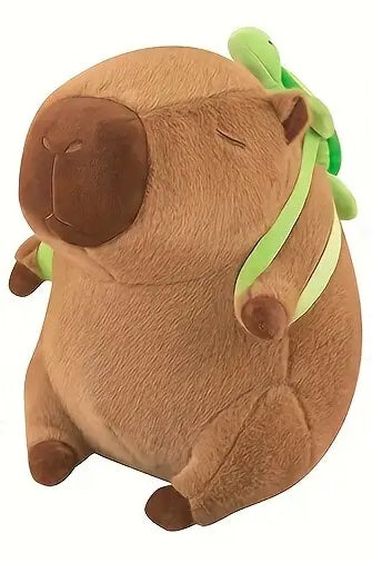 Plush Toy KAPIBARA With Backpack Turtle For Children Soft 2in1 Brand Gotel