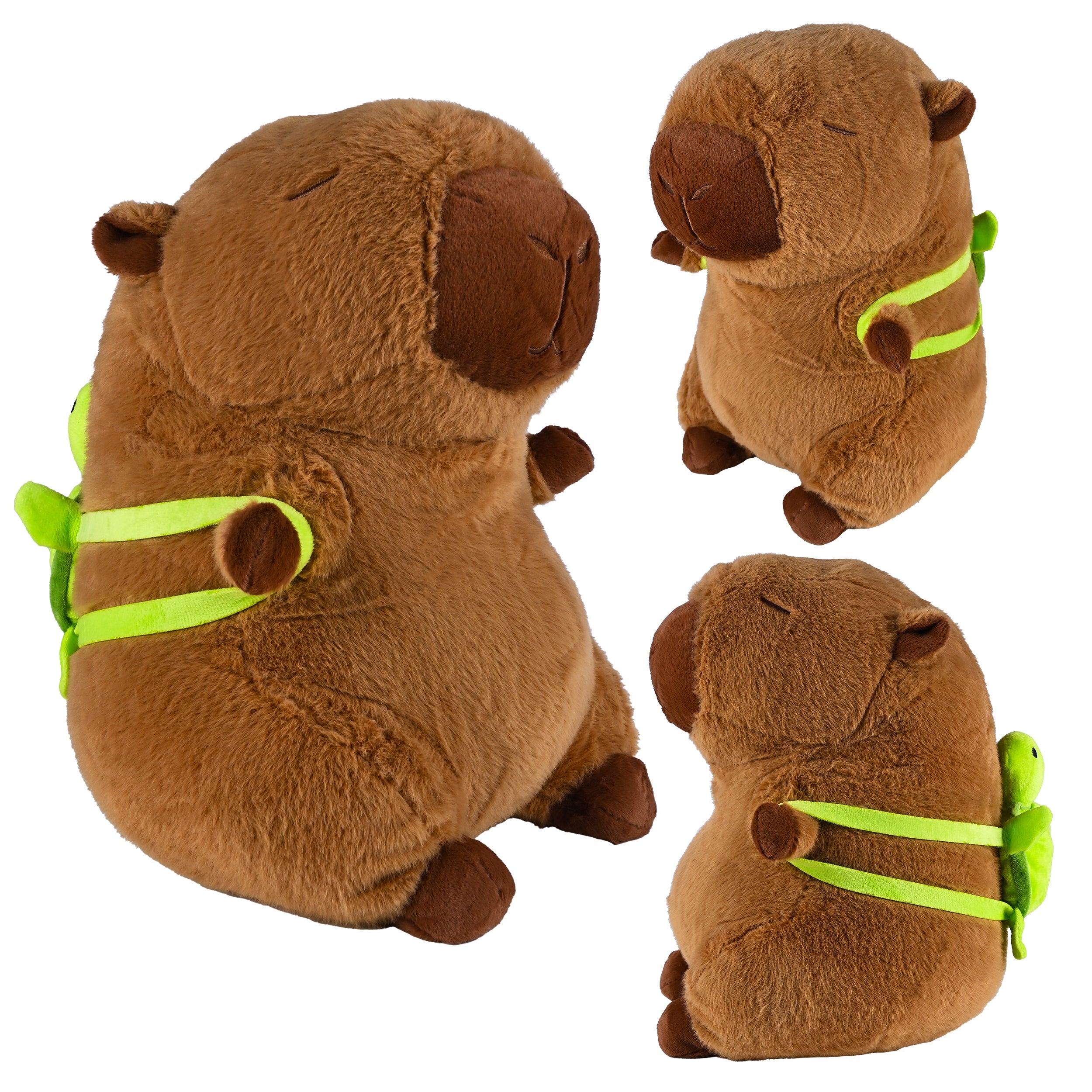 Plush Toy KAPIBARA With Backpack Turtle For Children Soft 2in1