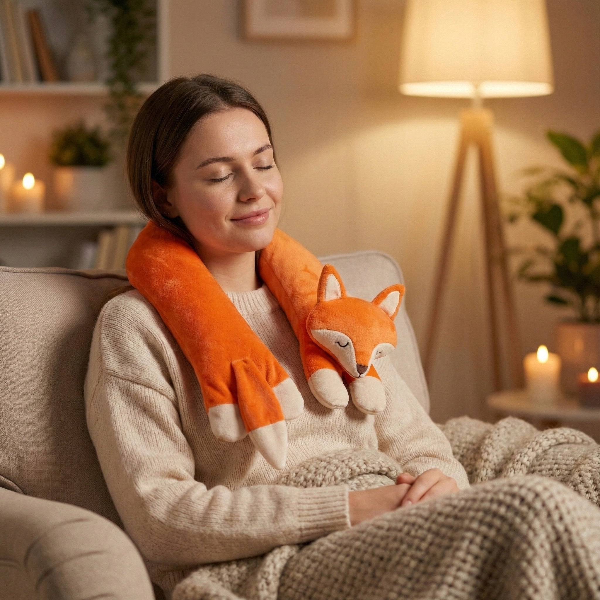 Plush Toy Weighted 2 kg (adjustable) FOX, weighted collar, Sensonis Manufacturer code GAD03272