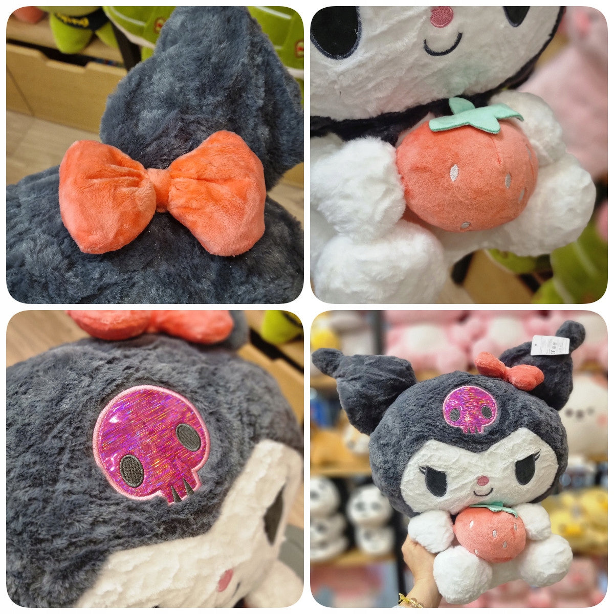 Plush Toy large Kuromi with strawberry 50 cm Brand Myhomelife