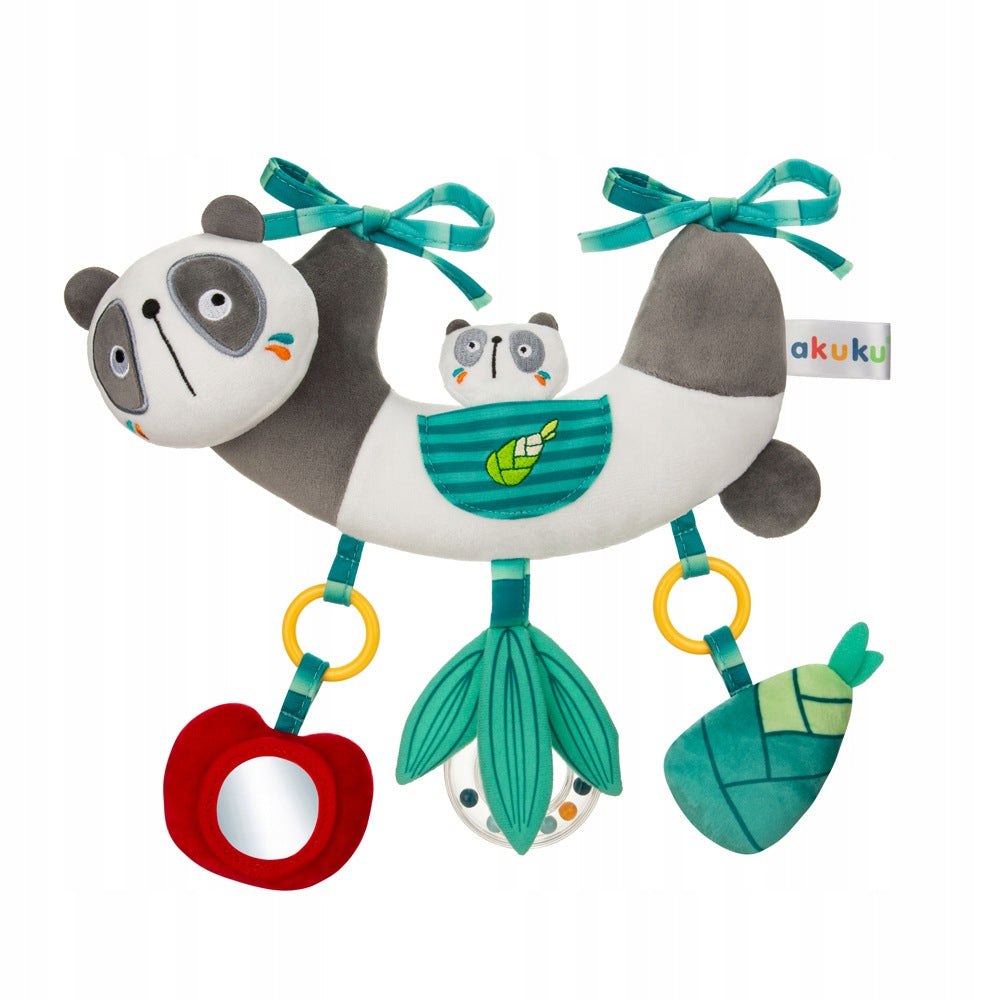 Plush car seat crib stroller pendant Panda sensory Akuku