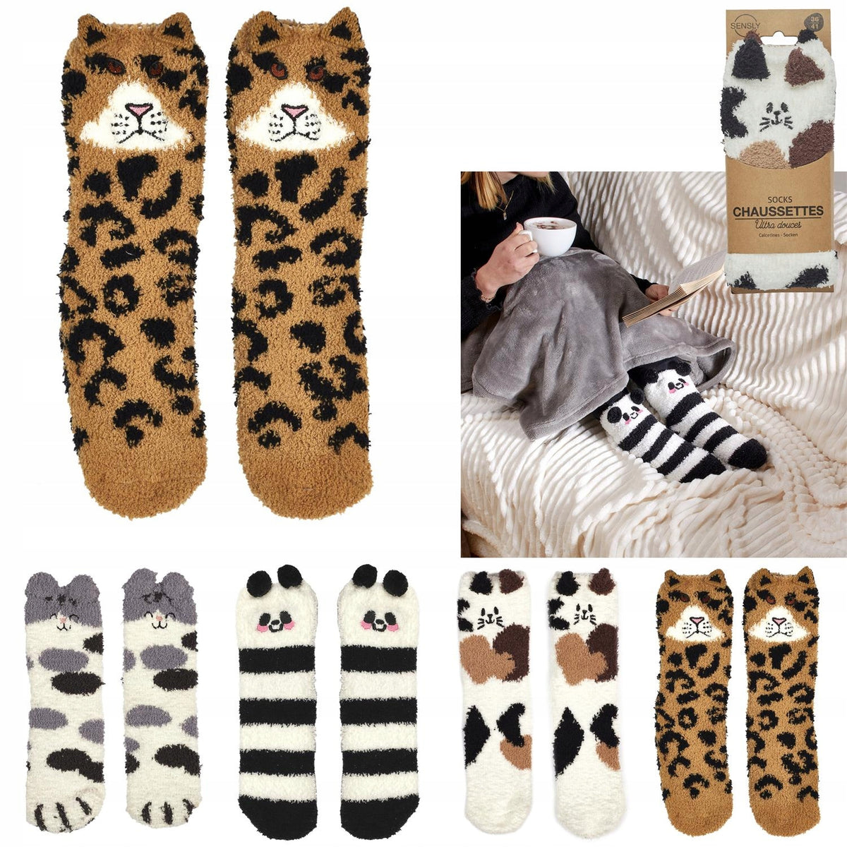 Plush socks Panda black Manufacturer code 5905896135414