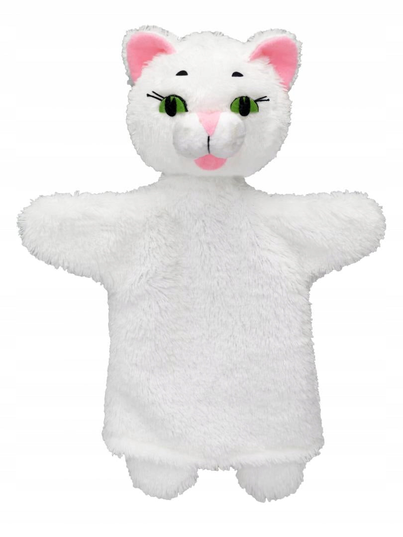 Plyšová maňásek Kočička bílá 26 cm