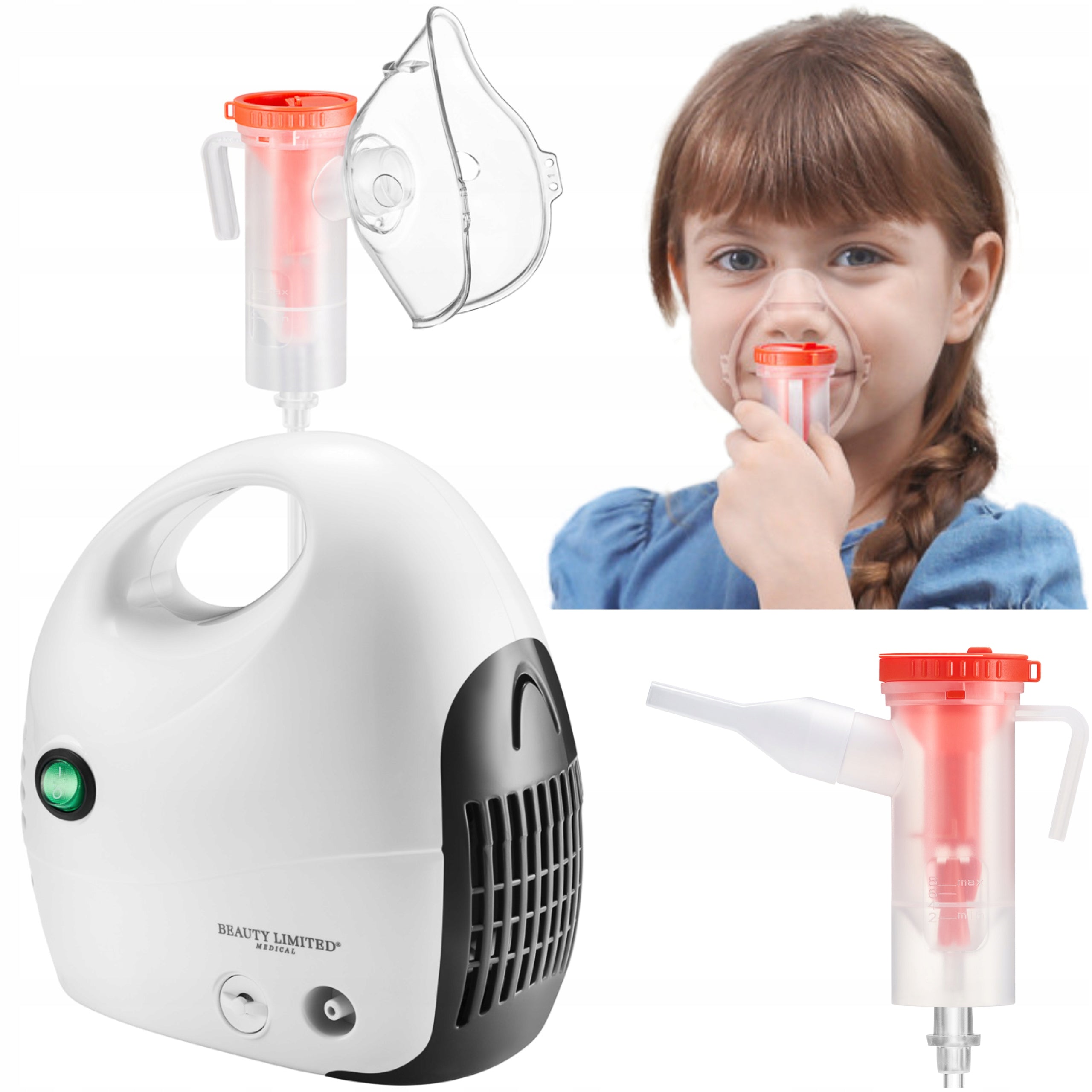 Pneumatic Piston NEBULISER inhaler for children and adults 130W