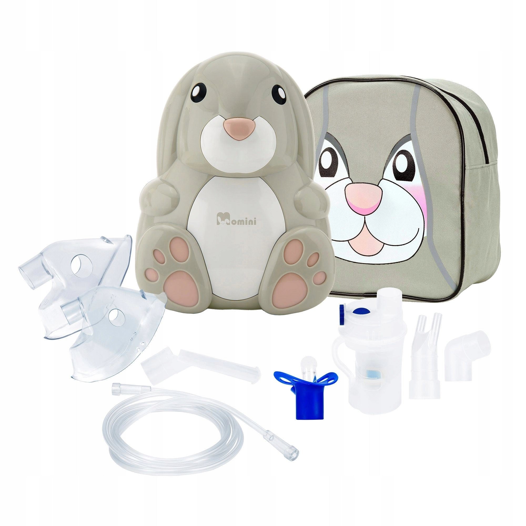 Pneumatic-piston nebulizer Momini NebuBunny Grey