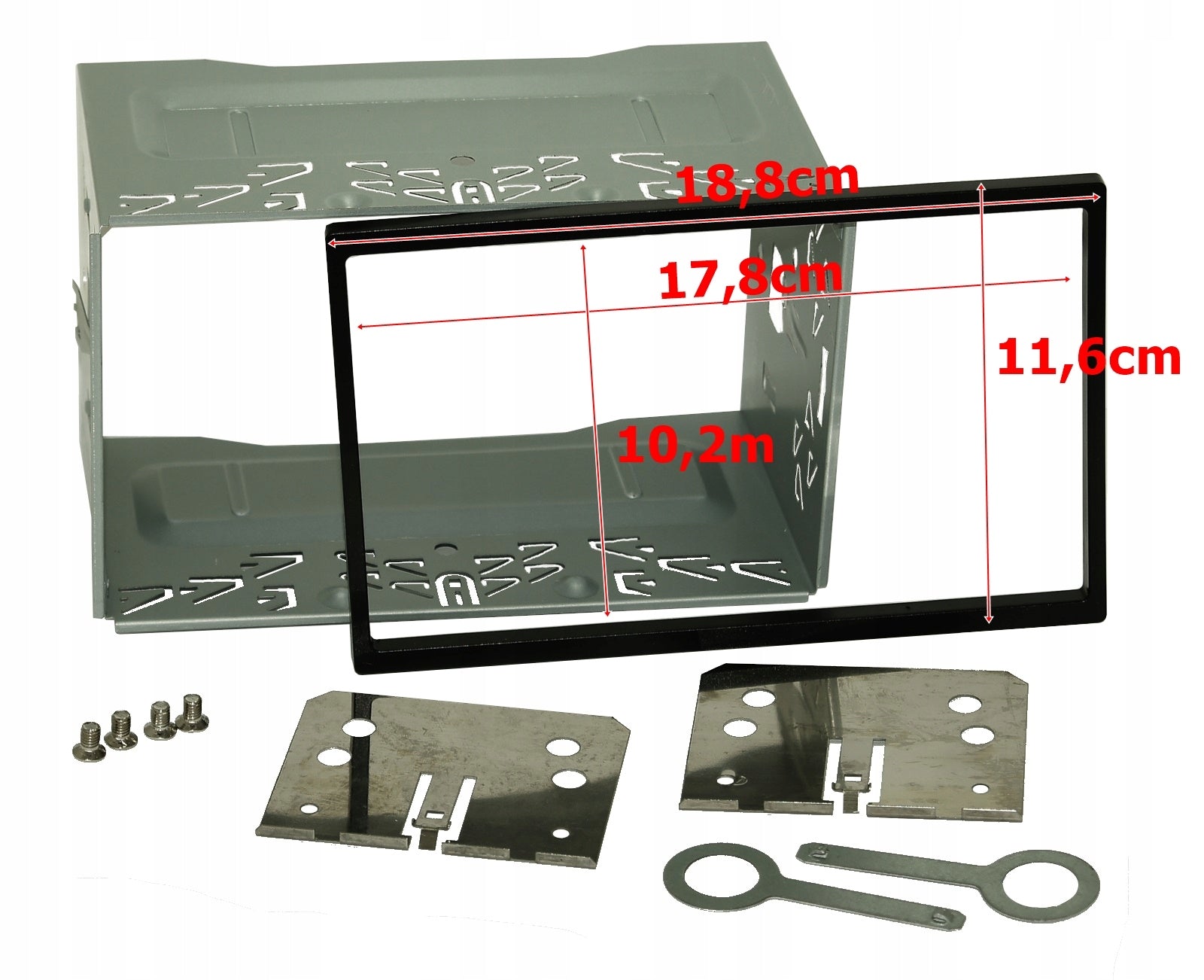 Pocket Half Pocket + Frame Radio 2DIN Universal Brand Nevico