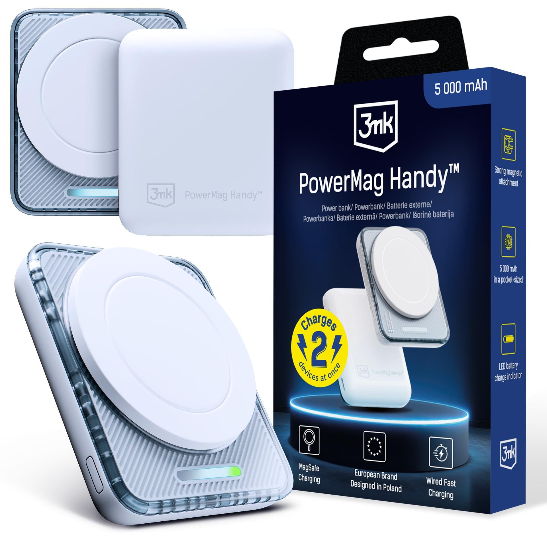 Pocket Lightweight Powerbank with MagSafe 3mk PowerMag Handy 22.5W 5,000mAh