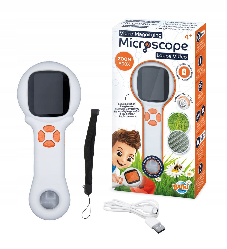 Pocket microscope magnification 500x automatic focus BUKI MR300 Packaging status original