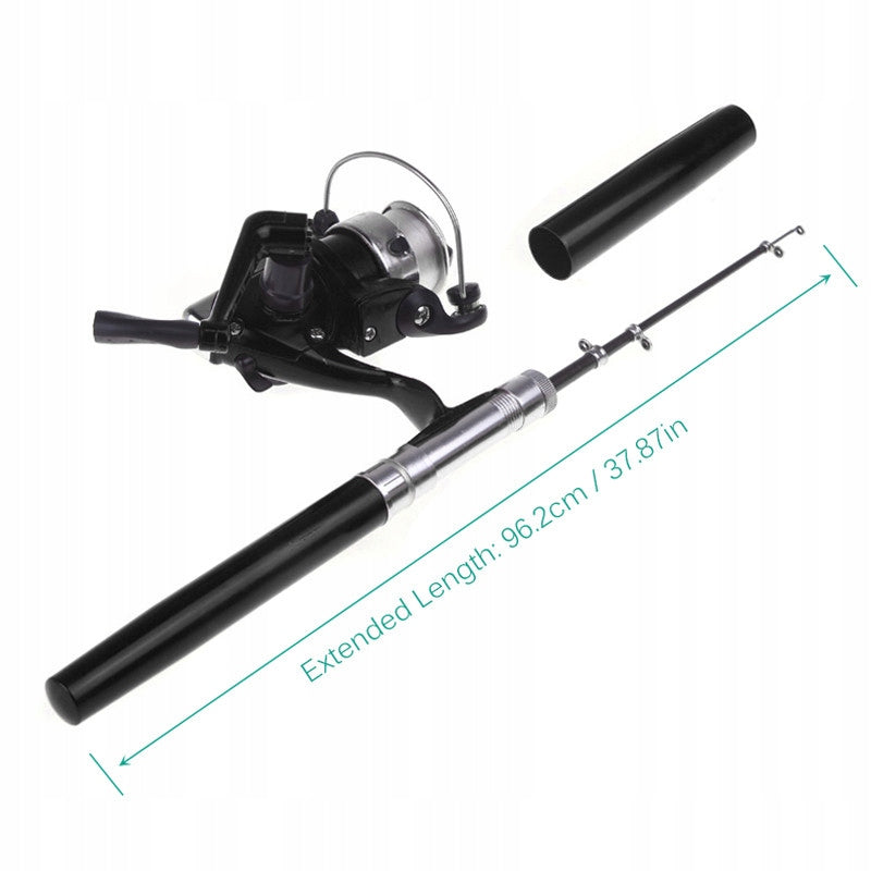 Pocket mini fishing rod + fishing reel set Brand no brand