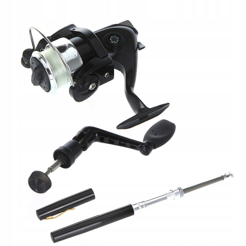 Pocket mini fishing rod + fishing reel set