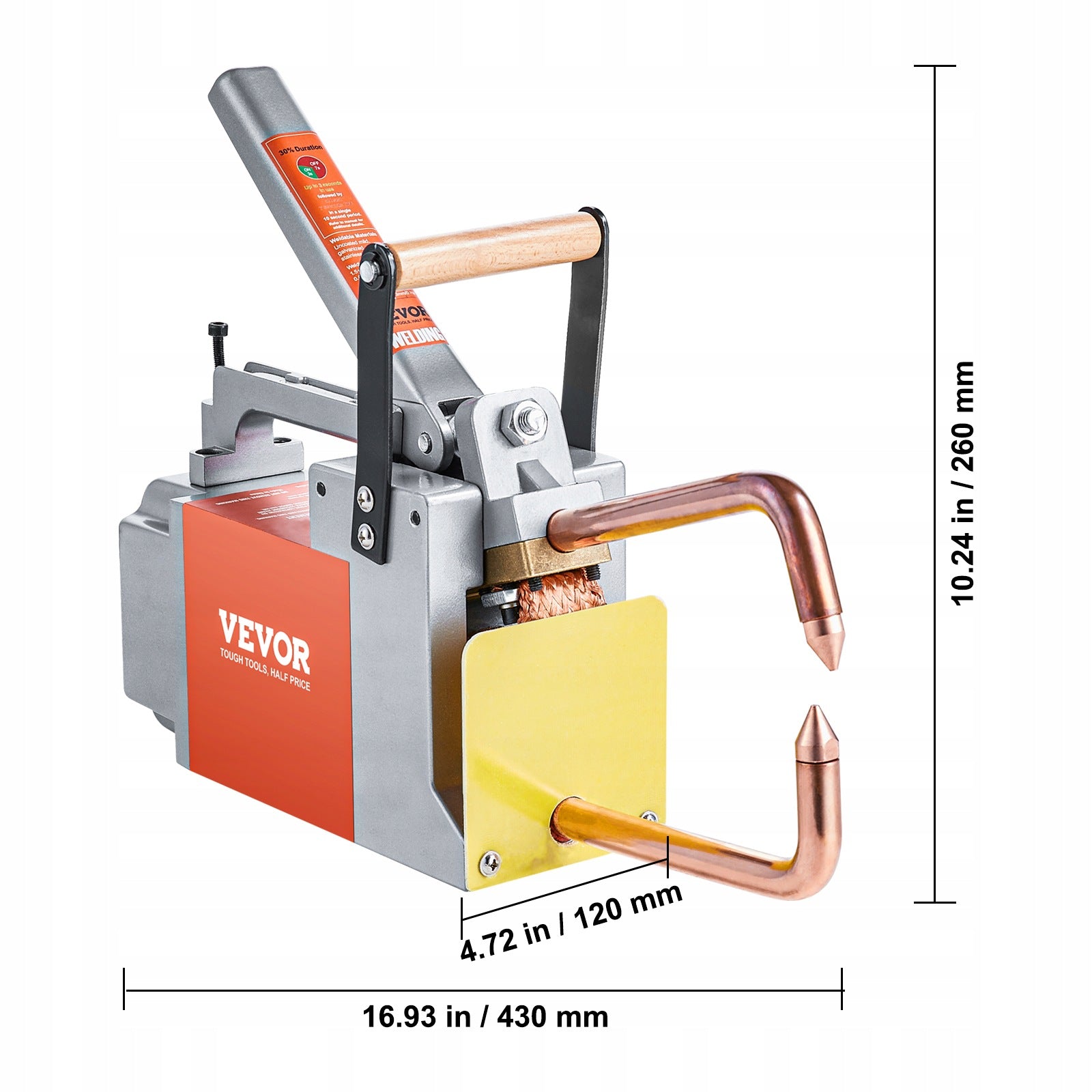 Point Welding Machine Portable 8KVA 6500A Machining Sheet Steel And Aluminum Manufacturer code BCDHJX18220VH