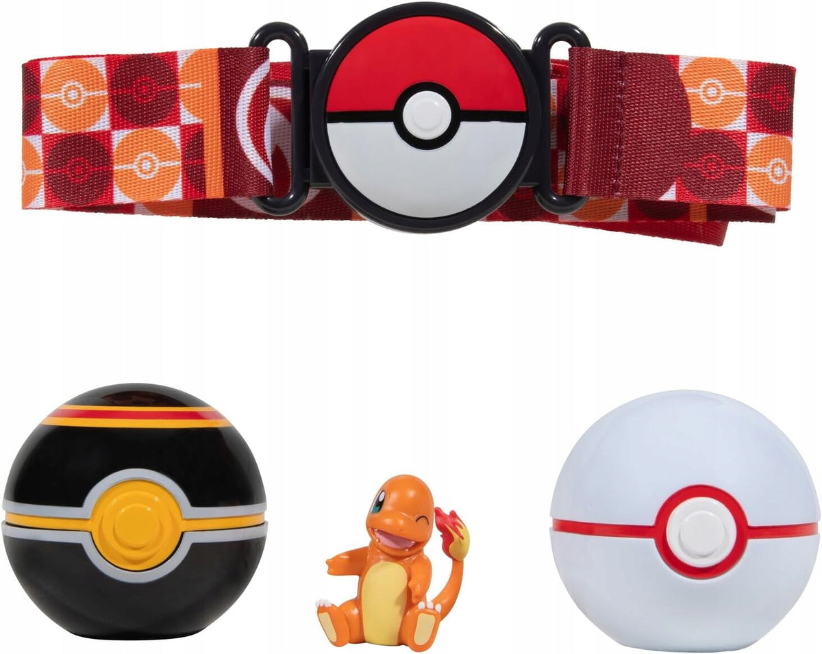 Pokemon Clip 'n' Go - Trainer Belt with Poke Ball and Charmander Figure PKW3163 Packaging status original