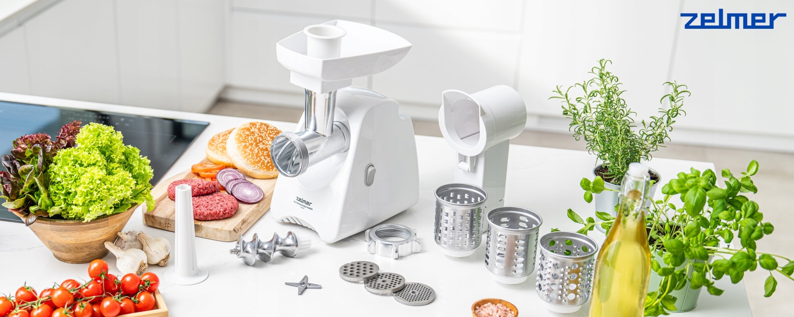 Poland MEAT GRINDER ZELMER WITH SHREDDER 2200W 3 KG/MIN 6in1 Manufacturer code 70505782P