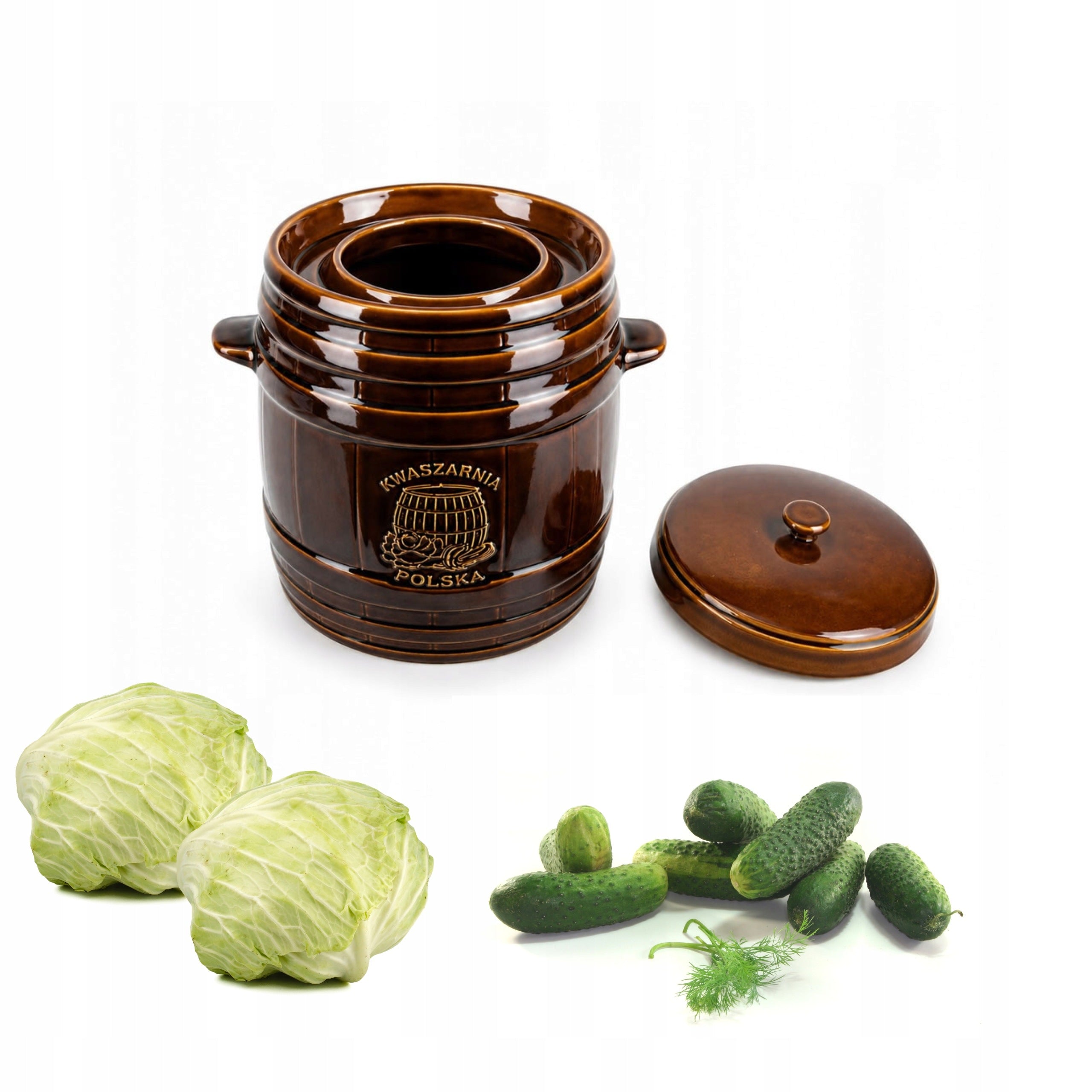 Poland stoneware barrel 21L hermetic for pickling and curing STONEWARE