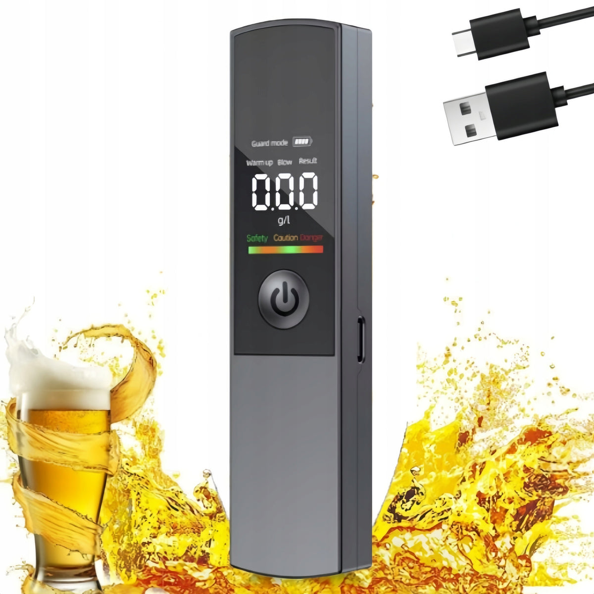 Police Breathalyzer Mouthless Professional Without Mouthpiece USB-C Rechargeable