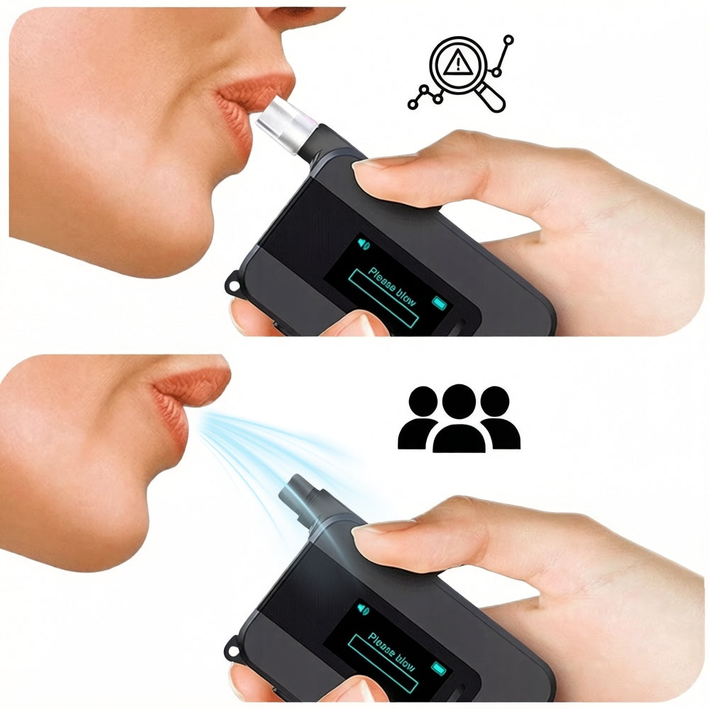 Police Electrochemical Breathalyzer AI Mouthpieceless Professional 5x Mouthpieces Model RGRG5E43GDFG