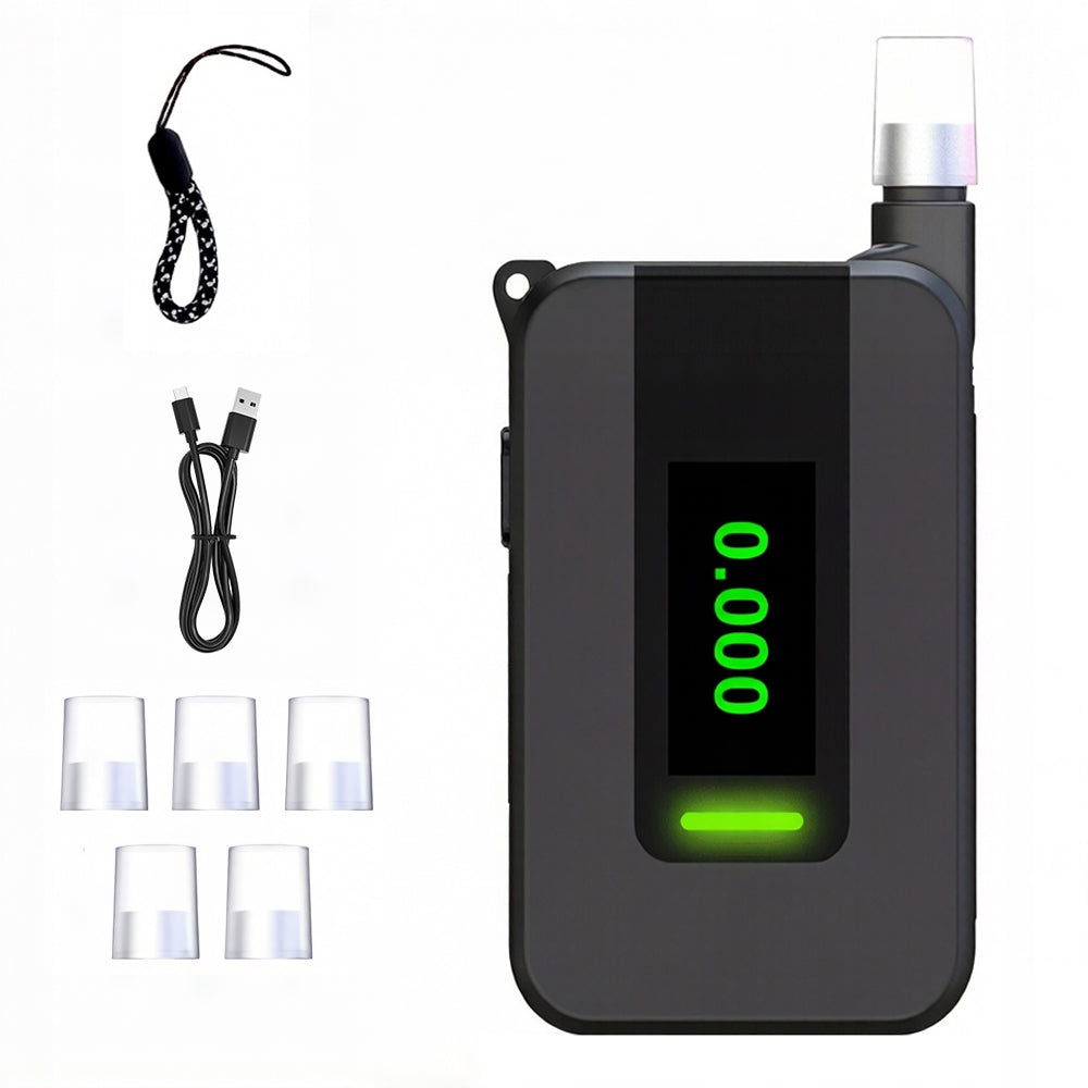 Police Electrochemical Breathalyzer AI Mouthpieceless Professional 6x Mouthpieces