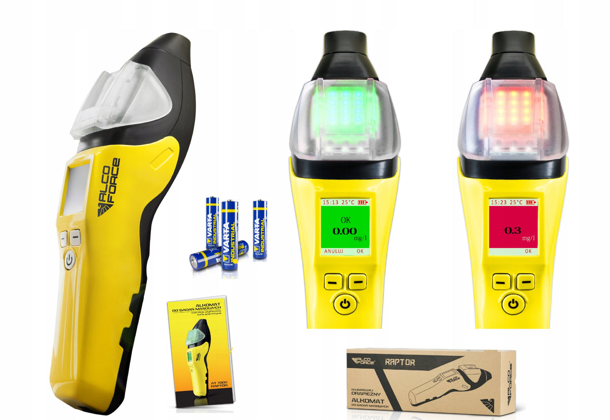 Police Mouthless Breathalyzer Alcoforce Raptor +year of free calibration Model Raptor