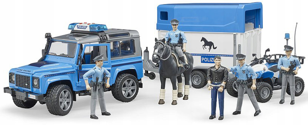 Police car Bruder with trailer 1:16 light and sound module Manufacturer code 02588