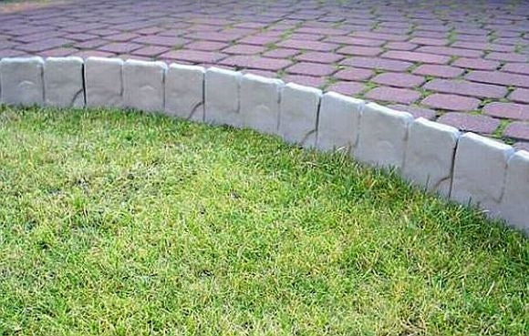 Polish Garden edging Stone Curb 2,5m Palisade Fence GREY Solid Packaging status original
