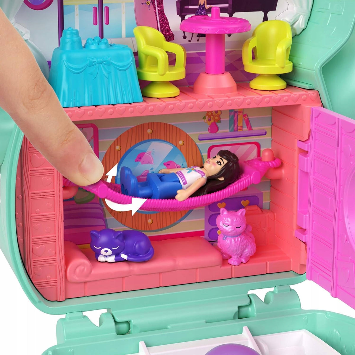 Polly Pocket Cat Cruise Ship Set Compact Doll Accessories JCR37 Brand Mattel