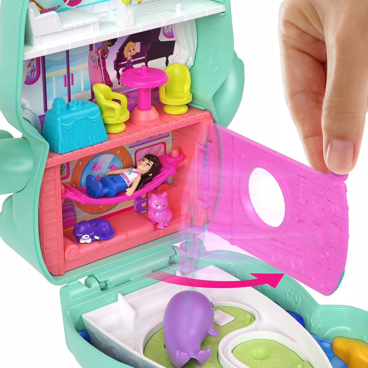 Polly Pocket Cat Cruise Ship Set Compact Doll Accessories JCR37 Manufacturer code JCR37