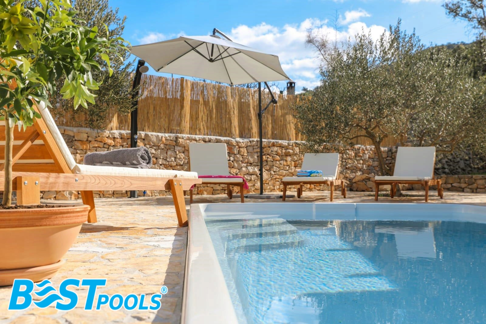 Polyester swimming pool IBIZA II 6,0x3,2x1,55m MANUFACTURER BESTPOOLS Manufacturer code I2