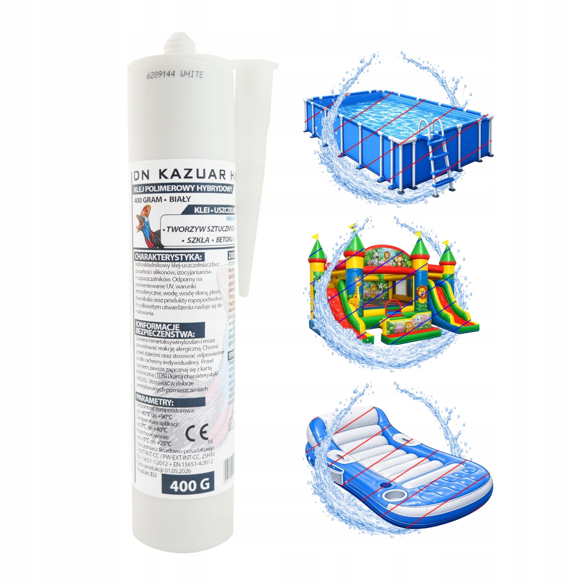 Polymer Adhesive 400g For Gluing PVC Pools PVC Dry Wet Inside