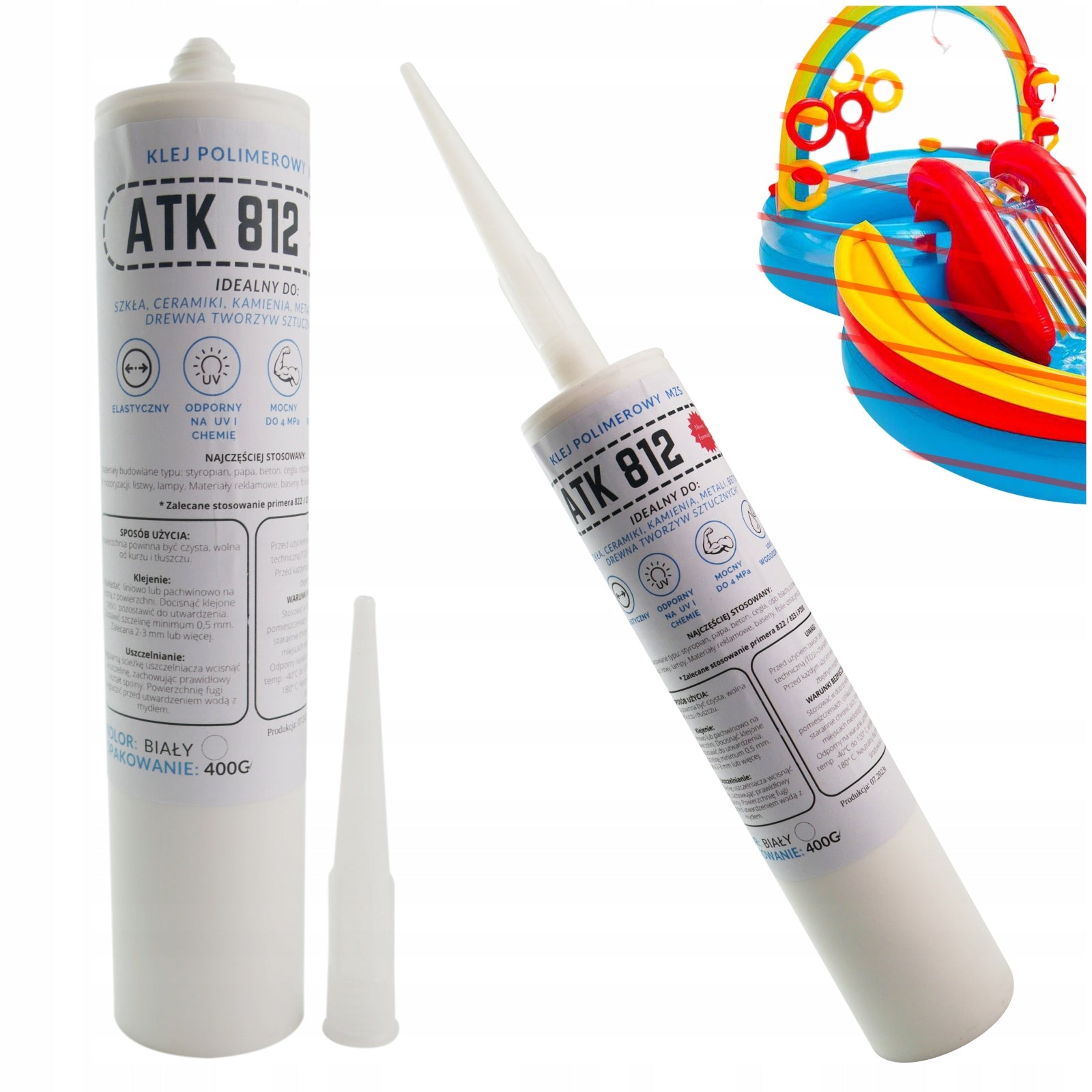 Polymer Adhesive 400g Pool With Tip For Easy Application Waterproof